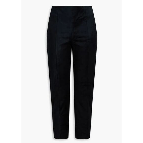 Veronica Beard Women's 14 Honolulu Black Linen Blend Dress Pants Cropped Preppy - Picture 1 of 12